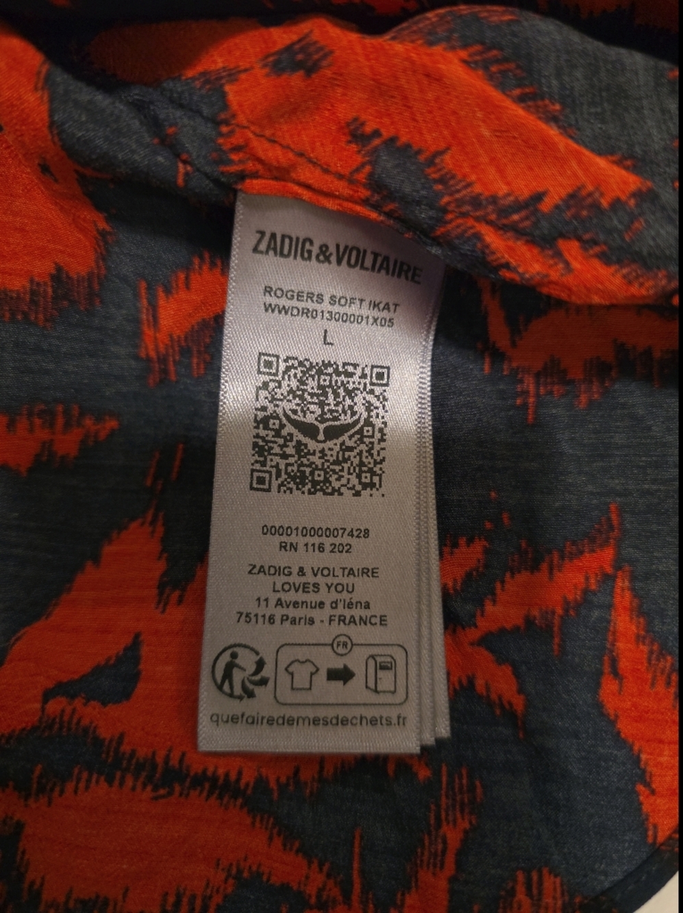 Zadig & Voltaire Red Black Floral Pattern Mini Dress With Pleated Skirt Size L - Picture 12 of 12